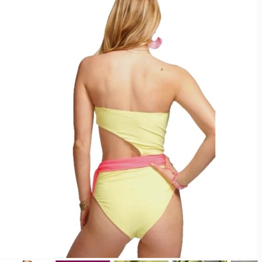 NWT Ramy Brook Gigi Colorblock Monokini Cut Out Swimsuit Resortwear Vacation - Picture 3 of 8
